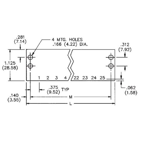 CONNECTIVITY SOLUTIONS Barrier Strip Terminal Block, 15A, 2 Row(S), 1 Deck(S) MS-8-140